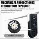 Smart Lock,Electronic gate Latch for Outdoor Fence, Waterproof keyless Smart Rim Lock, Smart Latch Double gate Lock, WiFi Double Sided Fingerprint Reader Lock,with Ttlock App