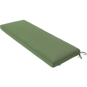 QILLOWAY Indoor/Outdoor Bench Cushion, Thick Upholstery Foam Couch Swing Pads with Ties,48-Inches,Dark Green