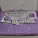 Headley Tools Rotary Cutter Set - 45mm Fabric Cutter, 5 Extra Rotary Blades, A3 Cutting Mat, Quilting Ruler and Sewing Clips, Craft Knife Set, Ideal for Crafting, Sewing, Patchworking, Purple