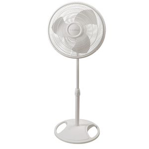 Lasko Oscillating Pedestal Fan - Adjustable to 47" - 2520 - White | Cooling Standing Fan for Bedroom, Living Room, and Home Office, 16" Blade Diameter, 3 Quiet Speeds