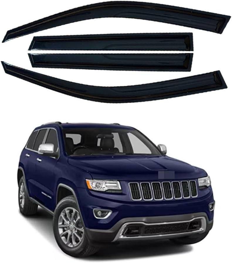 Window Visors Rain Guards for Jeep Grand Cherokee 2011 2012 2013 2014 2015 2016 2017 2018 2019 2020 2021 Accessories, Wind Deflectors Vent Shades for Jeep Grand Cherokee