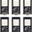 6 Packs ESP32-DevKitC-32 Development Board modules(ESP-32D,ESP-32 CP2012 USB C with 38 pins),Supporting STA/AP/STA+AP,with WiFi+Bluetooth Dual-core and Type-C Interface.