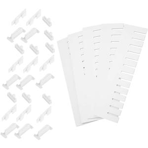 Unomor 1set Adjustable Drawer Dividers Organizer for Kitchen and Closet Easy to Use Plastic Partition for Makeup Office Supplies and More Stackable Design