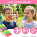 Plastic Whistles with Lanyard, 25 Pcs Colorful Sports Whistle Bulk Loud Crisp Sound Whistle for Coaches Referees Teachers Training Gyms & Events