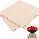 20"x 20" Fire Pit Mat - Fireproof & Heat Resistant Wood Stove Mat for Deck, Patio, Lawn - Fiberglass Insulation Floor Protector for Camping, BBQ, Tent Stoves (BROEN)