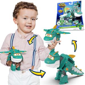 Super Wings 5 in Transformable Toys Tino, Transforming Airplane Robot for Boys and Girls, Action Figures Dinosaur Toy for Kids Age 3 4 5 6 7 8 9+