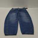 PLNOTME Women's Baggy Boyfriend Jeans Vintage Wide Leg Mid Rise Barrel Denim Ankle Pants, XS