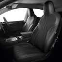 1:1 Custom Fit for Tesla Model Y Seat Covers 2024 2023 2022 2021 2020, Leather Car Seat Covers Full Set 5-Seater Breathable - Black