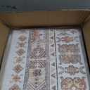 zesthome 8x10 Area Rugs for Living Room,Non-Slip Backing Washable Rugs,Vintage Large Area Rug，Stain Resistant Home Decor Rug (Orange,8'x10')