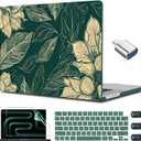 CISSOOK Compatible with MacBook Pro 14 inch 2025-2021 Release M5 M4 M3 M2 M1 Chip A3112 A3185 A3401 A2918 A2992 A2779 A2442 Model, Hard Shell Case with Keyboard Cover&Screen Protector, Elegant Floral