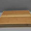 Expandable Bamboo Kitchen Drawer Organizer for Cutlery and Utensils, Adjustable Bamboo Wood Cutlery Tray in Drawer for Flatware and Silverware in Kitchen, (Natural) (7 Slots Expandable)