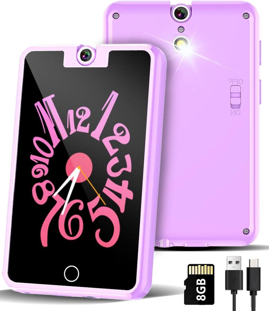  Kids Phone Toys Girls and Boys Age 36 Month+ ,180° Rotatable Camera, Music Player, Touchscreen, Mini Phone with Educational Games, Music, Toy Phone Perfect for Kids