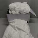 TEXAS LINEN CO. 100% Organic Cotton Percale Sheets Queen Size Pack or 2 - Soft & Crisp Organic Cotton Sheets Queen Size (8 PC, White), 16" Deep Pocket Percale Weve Bed Sheet Set - GOTS Certified