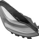 Headlight Lamp, Headlight For Tesla Model 3/Y 2021 2022 2023, Matrix LED Front Right Passenger Side Headlamp, Clear Lens Black Housing, Direct Replacement Perfect Fit Original Car (Right)