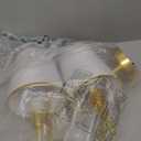 Battery Operated Wall Sconces Set of Two, Wireless Wall Sconces with Remote Control, 3CCT Dimmable Rechargeable Wall Lights, Gold Wall Lamps for Bedroom, Living Room, RGB Bulbs Included, ETL Listed