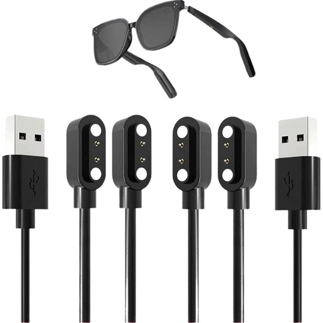 2-Pack Magnetic Cable Compatible with SKCT Smart Glasses Charger,Replacement for SKCT BG-02 Smartglasses USB Charging Cord