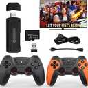 X2 Pro Retro Game Stick 4K HDMI Gaming Console: 40,000+ Preloaded Games | Enhanced Game Helper Features | Plug & Play | Stick Controllers for Family & Adult Retro Gamers