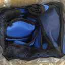 BDL Camping Chair with Canopy Shade Portable Foldable Canopy Chair with Cooler, Mesh Backrest, Cup Holder, and Pocket for Camping, Fishing, Beach, and Sports,Sky-Blue, 34.5 x 30 x 49.6 inches