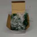 Kingdder 16.4 ft Christmas Tinsel Garland Lighted Metallic Twist Tree Decoration Prelit Battery Operated 50 LED Hanging Garland for Xmas New Year Home Outdoor Decor(Warm White, Green)