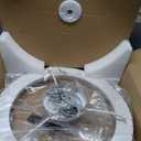 24'' Ceiling Fan with Light Fandelier Flush Mount Low Profile Wood Ceiling Fan with Dimmable LED Light 3 Color 6 Speeds