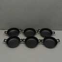 Mini Cast Iron Skillets 5 x 5 x 1.3 Inch Cast Iron Pan Small Ramekin Set Black Casserole Dish Cookware Oven Safe Mini Skillets for Kitchen Indoor Outdoor Picnic (6 Pack)
