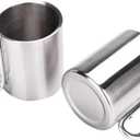 Tebery 2 Pack Stainless Steel Coffee Mugs with Handles 10OZ Double Walled Travel Water Tea Coffee Cups for Backpacking, Camping & Hiking