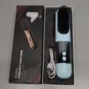 2026 New Go Brush Pro - 3 Temps Portable Cordless Hair Straightener Brush for Travel, 30s Fast Heat & Led Digital Display(C/F), Cool Air Setting On The Back (Blue)