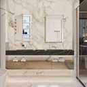 IDYLLOR Plastic Medicine Mirror Cabinet for Bathroom 18 x 28 inch, Surface and Recessed Mount