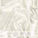 1 Pack 70 Inch Round Satin Tablecloth Ivory Satin Table Cover, Overlay Silky Tablecloth Dining Table Cloths for Wedding, Party, Banquet, Events, Reception, Dinner