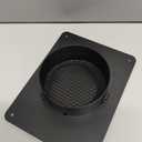 4 Inch Metal Dryer Vent Cover Outside, Heavy Duty Iron Exhaust Hood with Internal Damper, Detachable Cover & Fixed Mesh Screen for Dryer, Kitchen, HVAC, Black