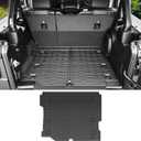 Trunk Mat for 2018-2025 Jeep Wrangler JL Unlimited 4X4 4 Door Rear Cargo Mat All Weather TPE Protector Trunk Liner Accessories for JL/JLU Gas Type (Not for 4XE)