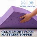 SINWEEK 3 Inch Gel Memory Foam Mattress Topper Twin XL, Twin Extra Long Mattress Pads for College Dorm Single Bed, Ventilated Soft Bed Topper, CertiPUR-US Certified, Twin XL Size