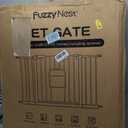 Metal Pet Gate with Cat Door, Adjustable Dog Gate for Doorways & Stairs, Pressure Mounted, Auto-Close, No Tools Needed, 29-45 Inches, Black