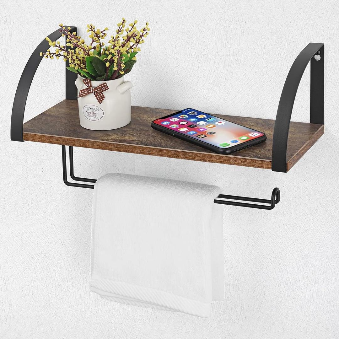 Paper Towel Holder, Organizer Rustic Brown