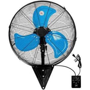 Wall Mount Fan 7000 CFM, 20" High Velocity Wall Oscillation Fan 3-Speed Industrial Walls Fans for Indoor, Ercial, Residential, industrial, Warehouse, Greenhouse, Workshop, Basement Use-ETL