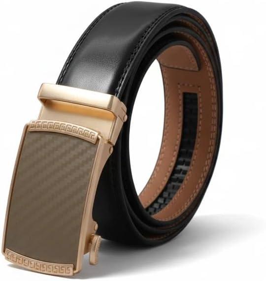Men's Belt - Mens Ratchet Belt Leather, Trim to Fit, Men Dress and Casual
