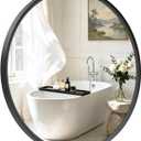 Round Bathroom Mirror 30 Inch Black Circle Mirror Over Sink Vanity
