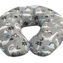 Dinosaur Nursing Pillow Cover Stretchy Removable Cover for Breastfeeding Pillows, Dinosaur Comfortable Slipcover for Baby Girl and Boy Fits The Original Support Pillow