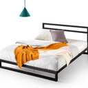 ZINUS Trisha Metal Platforma Bed Frame with Headboard / Wood Slat Support / No Box Spring Needed / Easy Assembly, Full