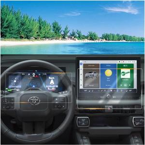 for 2PCS 2026 RAV4 Screen Protector 12.9-inch Touch Screen& 12.3-inch Dashboard, 9H Tempered Glass 6th Gen Toyota RAV4 Hybrid (XSE/Limited)&Plug-in Hybrid (XSE/GR SPORT) Accessories Reduce Fingerprint