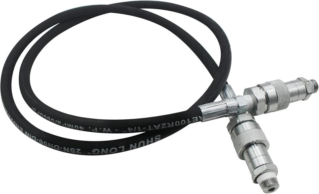 Pro Hydraulic Hose - 1/4" x 78" Air Hose, 3/8" NPT Fitting, 10000 PSI