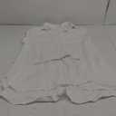 Women's White Ruffled Shirt Dress – Size M