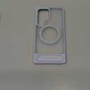 TORRAS Strong Magnetic & Seamless Stand for Samsung Galaxy S25 Ultra Case, Fit for MagSafe, MilGrade Drop Protection, Kickstand for Samsung Galaxy S25 Ultra Case, Translucent Back/Silverblue Edge