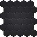 Matte Black Hexagon Peel and Stick Wall Tiles for Kitchen, Large Design 10-Sheet Stick on Backsplash for Bathroom, Kitchen, RV, etc12''12''.