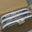 YQBRAO 6PCS Clear Hard Shell Zipper Case, Clear Travel Cosmetic Bag, Toiletry & Makeup Case, Zippered Toy Storage Bins (White, 3 Pack (L))