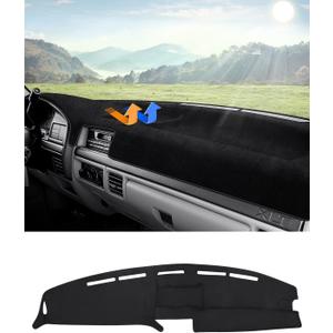 Autorder Dashboard Cover Mat for 1992-1996 Ford F150 F250 F350 Accessories Dash Cover Flannel Dash Mat Sunshade Glare UV Rays Protector
