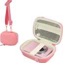 Leayjeen Digital Camera Case Compatible with CAMKORY/KODAK PIXPRO FZ45/FZ55/Canon PowerShot ELPH 180/ Sony DSCW800/ FHD 1080P 44MP Point Digital Camera,Compact Digital Camera-Pink(Case Only)