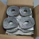 15-Degree Collated Wire Coil Siding Nails 1-1/4Inch x 0.092Inch 3600 Count Full Round-Head, Ring Shank, Hot-Dipped Galvanized for Rough Nailing of Lathing and Sheathing Materials