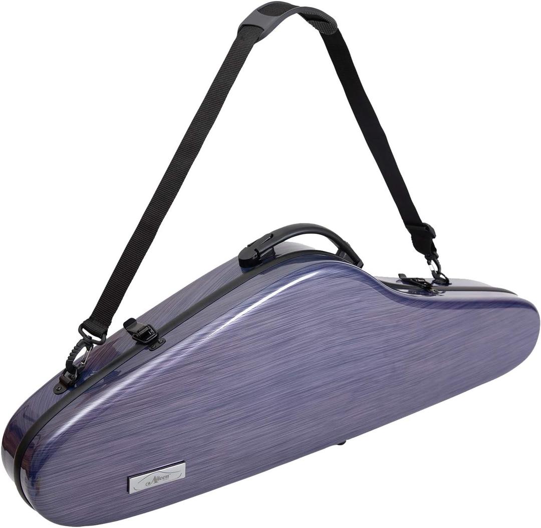 Aileen Violin Hard Case 4/4 Full Size Luxury with Hygrometer Suspension (Purple)