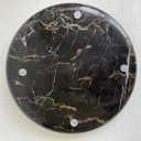 Natural Marble Round Vanity Tray Jewelry Makeup Dish Decorative Tray for Coffee Table,Bathroom,Bedroom (Portoro)